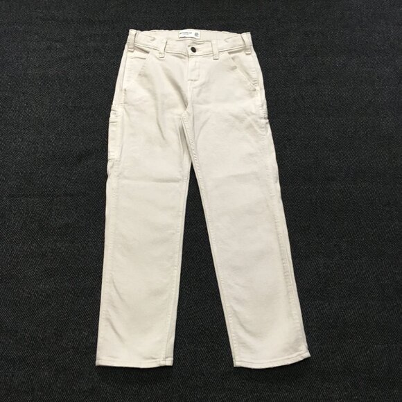 Abercrombie kid's girl's jeans size 9/10 white/cream - Picture 1 of 7